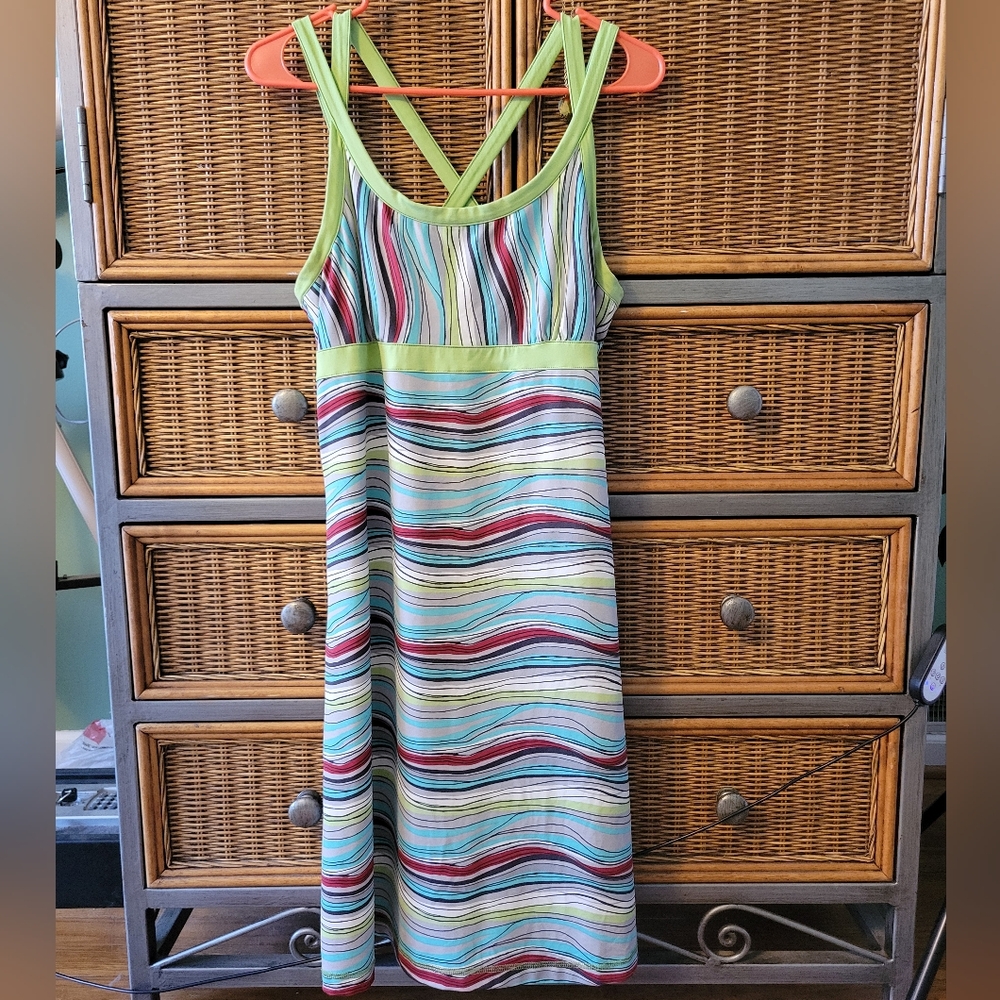 Royal Robbins colorful comfortable stretchy two-strap dress